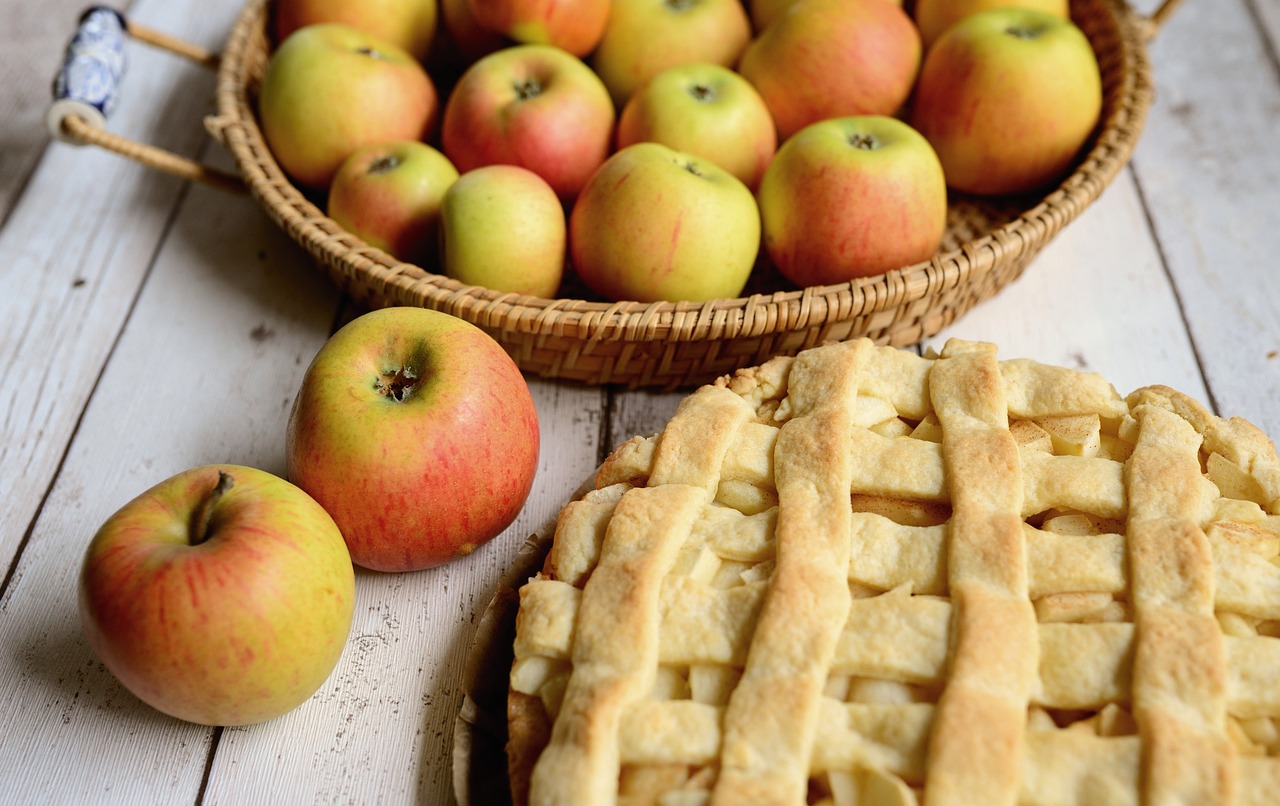 apple pie on table