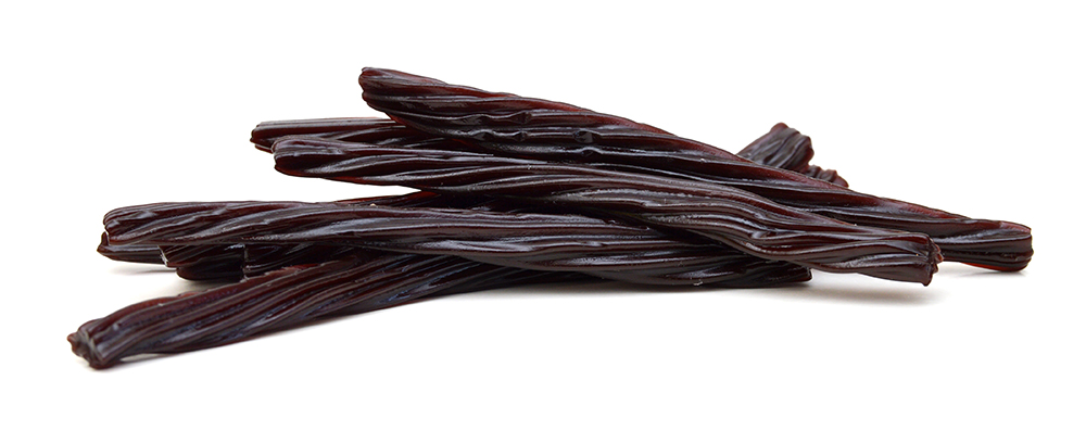 Black twizzler licorice candies