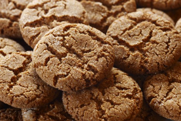 close up of ginger snaps