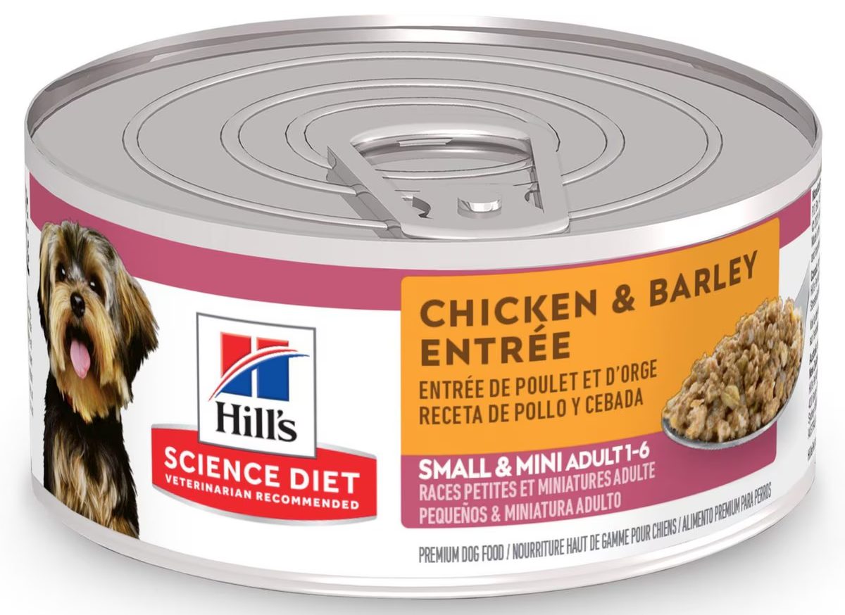 Hill's Science Diet Adult Small & Mini Chicken & Barley Entree Canned Dog Food 