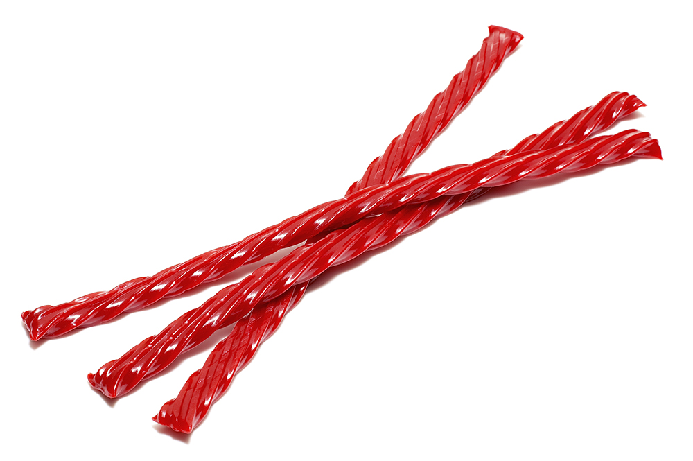 red twizzlers licorice candies