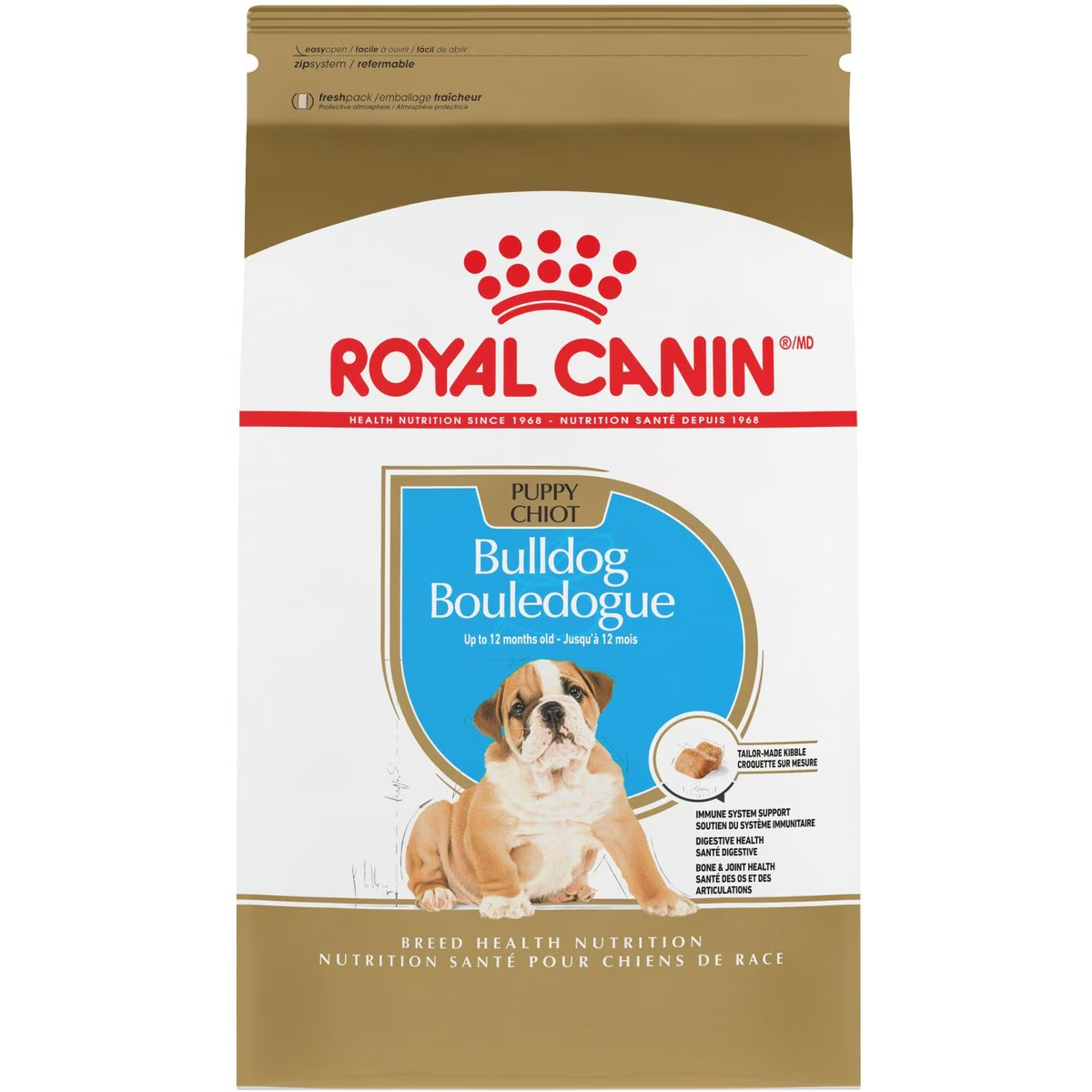 Royal Canin Breed Health Nutrition Bulldog Puppy Dry Dog Food New