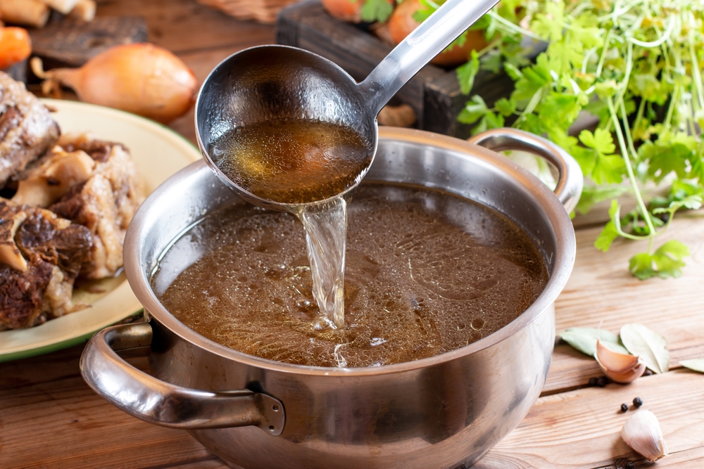 Saucepan with Bone broth