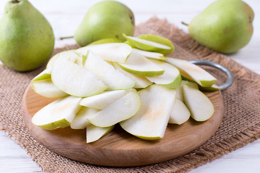 slices of pear